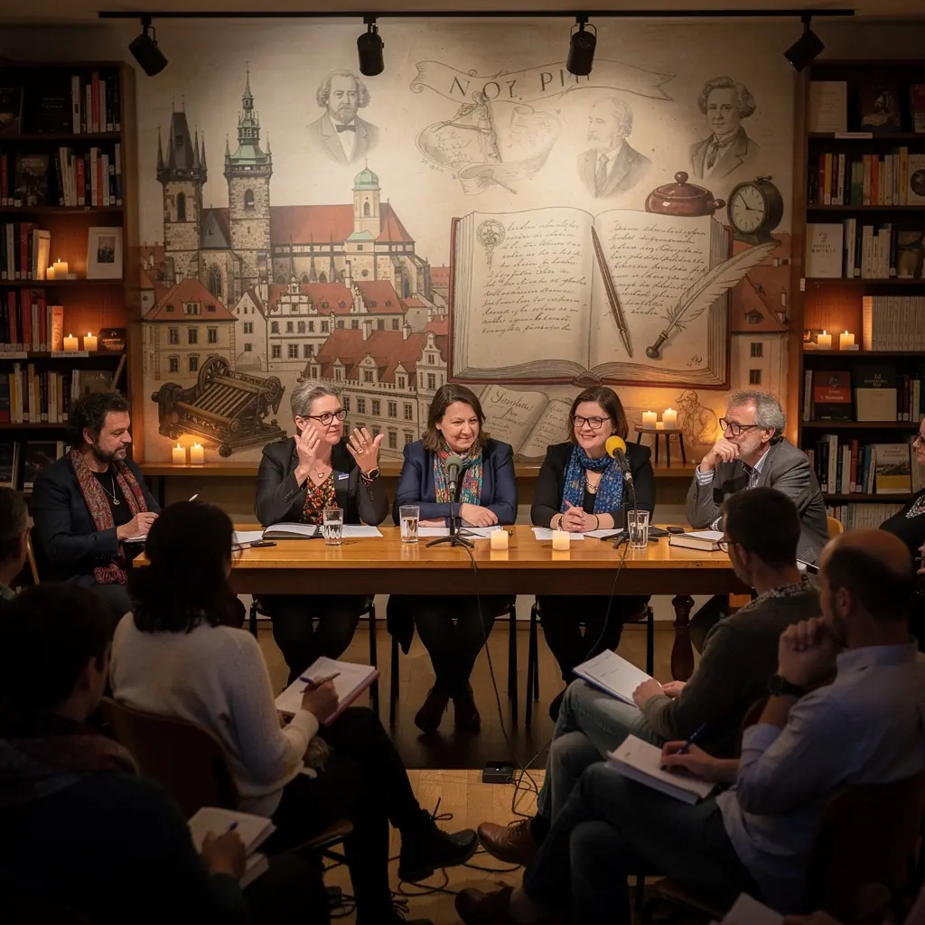 KreativnГ­ vГЅbД›r knih na stole, pЕ™ipravenГЅ pro autorskГ© ДЌtenГ­.